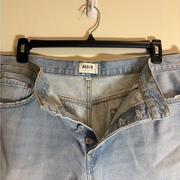 AGOLDE Parker Long Shorts in Twister Light Blue size 34 - Picture 6 of 10